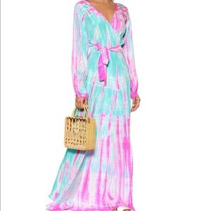 Anna Kosturova  tie dye silk dress size S